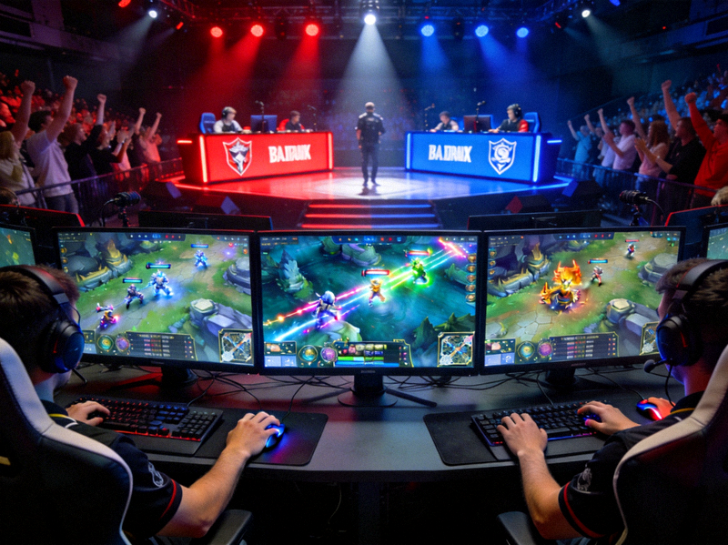 电竞赛事英雄联盟LOL战队比赛实况高清画面